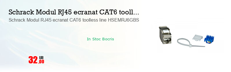 Schrack Modul RJ45 ecranat CAT6 toolless line HSEMRJ6GBS 
