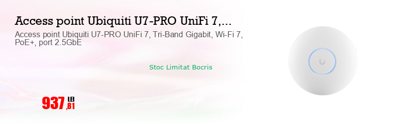 Access point Ubiquiti U7-PRO UniFi 7, Tri-Band Gigabit, Wi-Fi 7, PoE+, port 2.5GbE