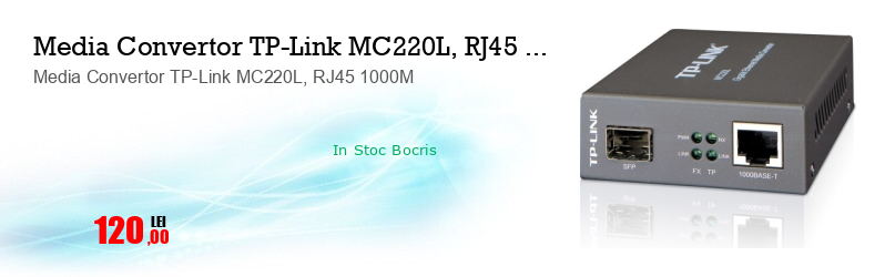 Media Convertor TP-Link MC220L, RJ45 1000M