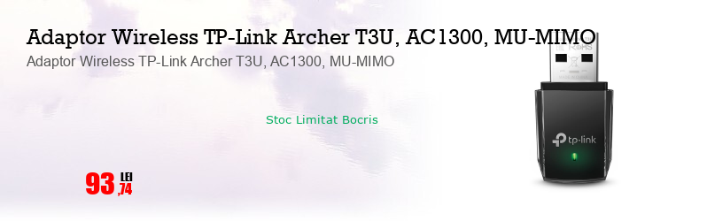 Adaptor Wireless TP-Link Archer T3U, AC1300, MU-MIMO