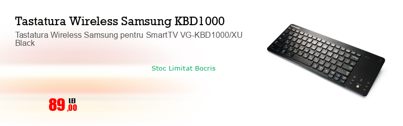 Tastatura Wireless Samsung pentru SmartTV VG-KBD1000/XU Black