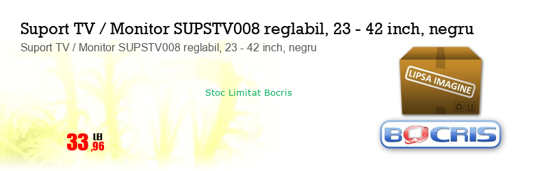 Suport TV / Monitor SUPSTV008 reglabil, 23 - 42 inch, negru