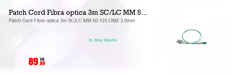 Patch Cord Fibra optica 3m SC/LC MM 50-125 OM2 3.0mm