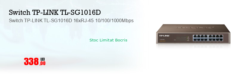 Switch TP-LINK TL-SG1016D 16xRJ-45 10/100/1000Mbps