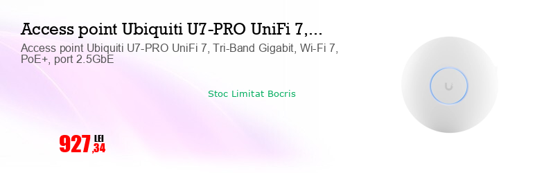 Access point Ubiquiti U7-PRO UniFi 7, Tri-Band Gigabit, Wi-Fi 7, PoE+, port 2.5GbE