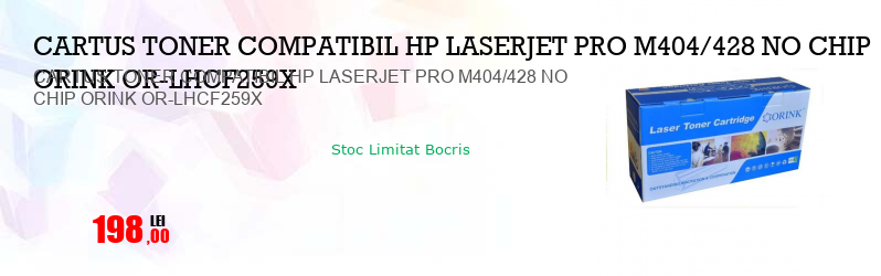 CARTUS TONER COMPATIBIL HP LASERJET PRO M404/428 NO CHIP ORINK OR-LHCF259X