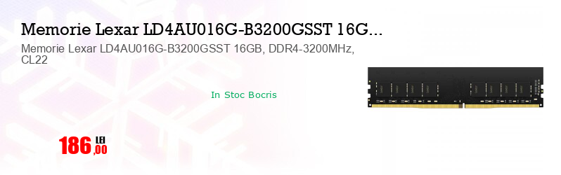 Memorie Lexar LD4AU016G-B3200GSST 16GB, DDR4-3200MHz, CL22