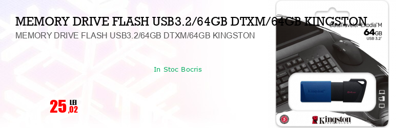 MEMORY DRIVE FLASH USB3.2/64GB DTXM/64GB KINGSTON