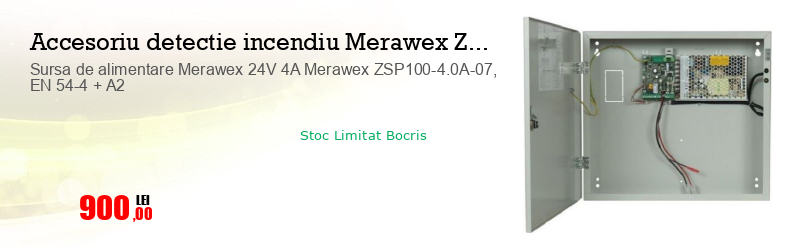 Sursa de alimentare Merawex 24V 4A Merawex ZSP100-4.0A-07, EN 54-4 + A2  