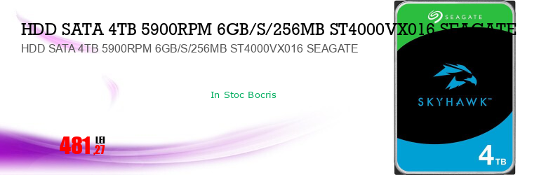 HDD SATA 4TB 5900RPM 6GB/S/256MB ST4000VX016 SEAGATE