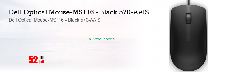 Dell Optical Mouse-MS116 - Black 570-AAIS