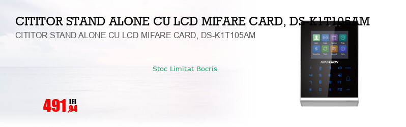 CITITOR STAND ALONE CU LCD MIFARE CARD, DS-K1T105AM