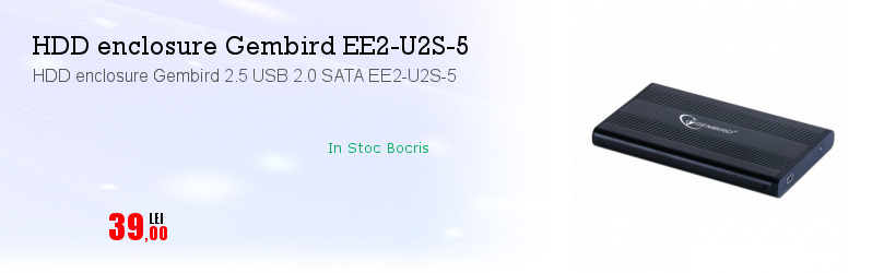 HDD enclosure Gembird 2.5 USB 2.0 SATA EE2-U2S-5