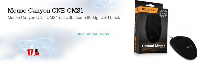 Mouse Canyon CNE-CMS1 optic 3butoane 800dpi USB black