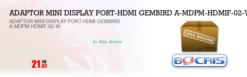 ADAPTOR MINI DISPLAY PORT-HDMI GEMBIRD A-MDPM-HDMIF-02-W