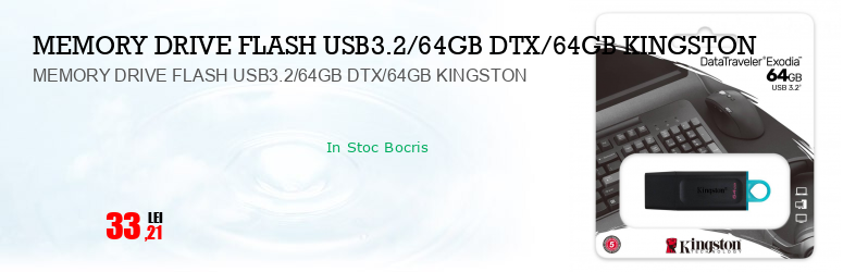 MEMORY DRIVE FLASH USB3.2/64GB DTX/64GB KINGSTON