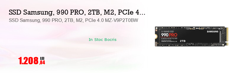 SSD Samsung, 990 PRO, 2TB, M2, PCIe 4.0 MZ-V9P2T0BW
