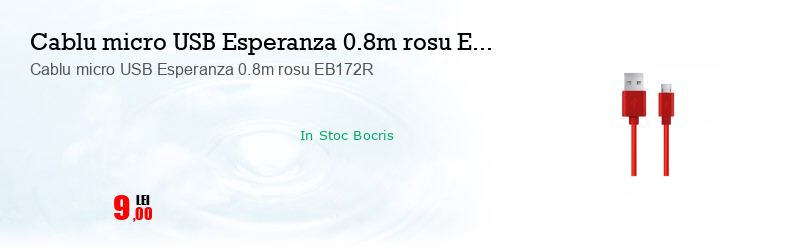 Cablu micro USB Esperanza 0.8m rosu EB172R