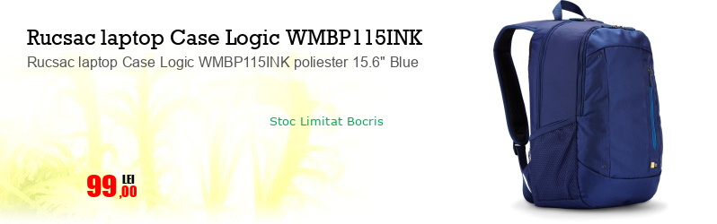 Rucsac laptop Case Logic WMBP115INK poliester 15.6" Blue