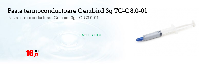Pasta termoconductoare Gembird 3g TG-G3.0-01