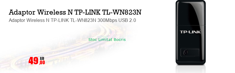 Adaptor Wireless N TP-LINK TL-WN823N 300Mbps USB 2.0