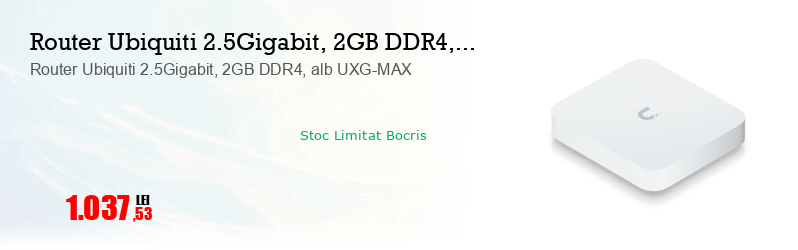 Router Ubiquiti 2.5Gigabit, 2GB DDR4, alb UXG-MAX