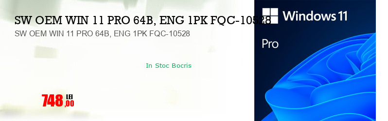 SW OEM WIN 11 PRO 64B, ENG 1PK FQC-10528