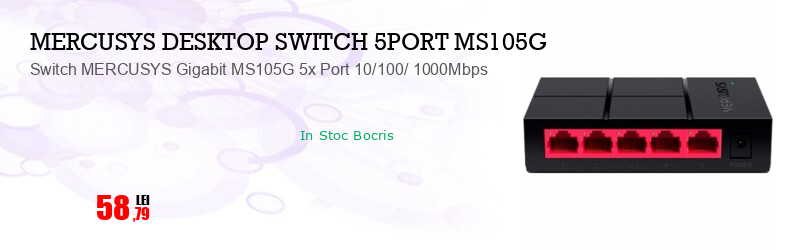 Switch MERCUSYS Gigabit MS105G 5x Port 10/100/ 1000Mbps