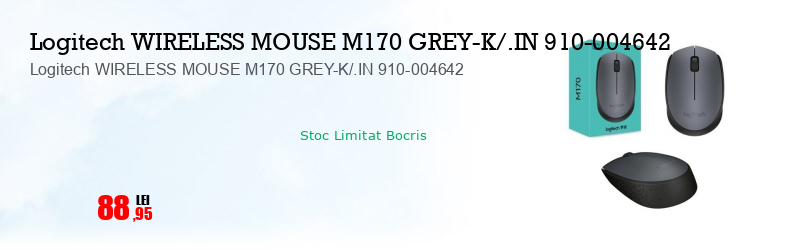 Logitech WIRELESS MOUSE M170 GREY-K/.IN 910-004642