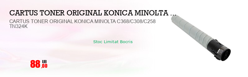 CARTUS TONER ORIGINAL KONICA MINOLTA C368/C308/C258 TN324K
