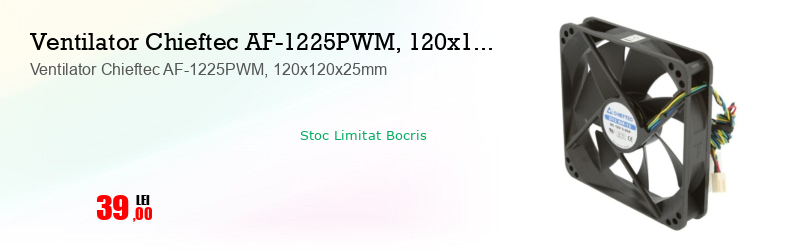 Ventilator Chieftec AF-1225PWM, 120x120x25mm