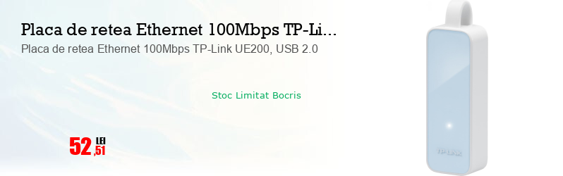 Placa de retea Ethernet 100Mbps TP-Link UE200, USB 2.0