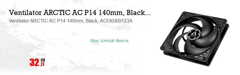 Ventilator ARCTIC AC P14 140mm, Black, ACFAN00123A