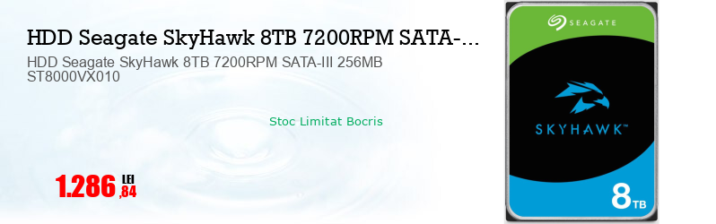 HDD Seagate SkyHawk 8TB 7200RPM SATA-III 256MB ST8000VX010  