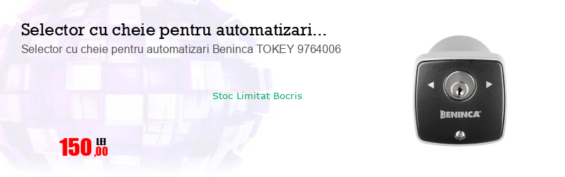 Selector cu cheie pentru automatizari Beninca TOKEY 9764006