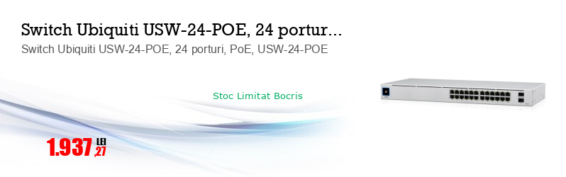 Switch Ubiquiti USW-24-POE, 24 porturi, PoE, USW-24-POE