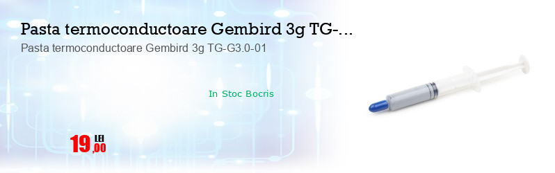 Pasta termoconductoare Gembird 3g TG-G3.0-01   
