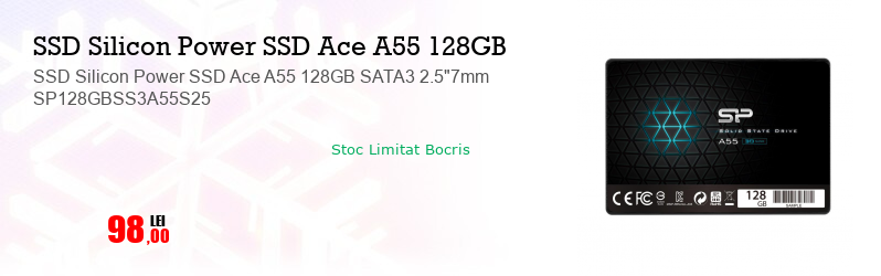 SSD Silicon Power SSD Ace A55 128GB SATA3 2.5"7mm SP128GBSS3A55S25