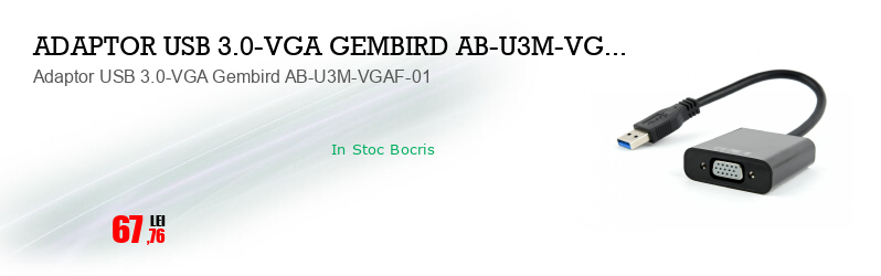 Adaptor USB 3.0-VGA Gembird AB-U3M-VGAF-01