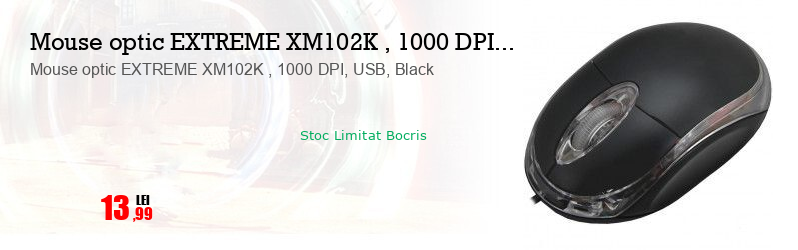 Mouse optic EXTREME XM102K , 1000 DPI, USB, Black