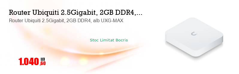 Router Ubiquiti 2.5Gigabit, 2GB DDR4, alb UXG-MAX