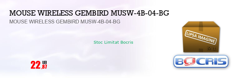 MOUSE WIRELESS GEMBIRD MUSW-4B-04-BG