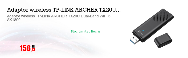 Adaptor wireless TP-LINK ARCHER TX20U Dual-Band WiFi 6 AX1800