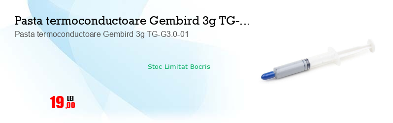 Pasta termoconductoare Gembird 3g TG-G3.0-01   