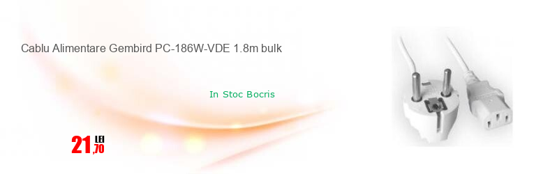 Cablu Alimentare Gembird PC-186W-VDE 1.8m bulk