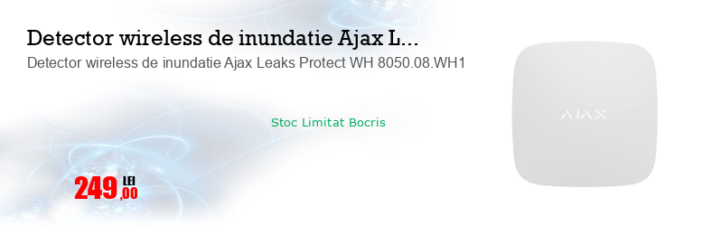Detector wireless de inundatie Ajax Leaks Protect WH 8050.08.WH1 