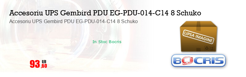 Accesoriu UPS Gembird PDU EG-PDU-014-C14 8 Schuko