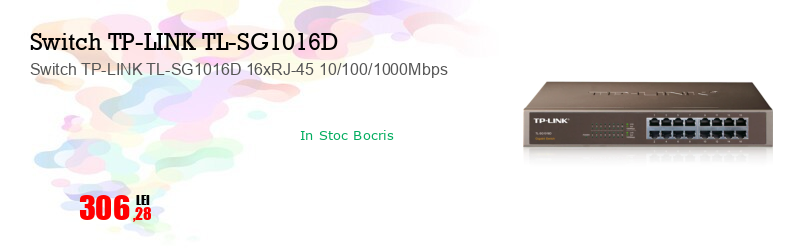 Switch TP-LINK TL-SG1016D 16xRJ-45 10/100/1000Mbps