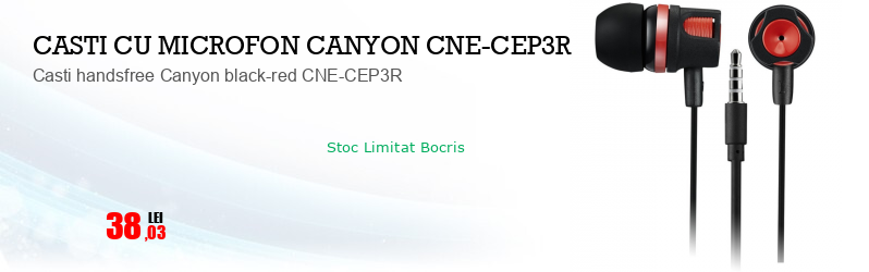 Casti handsfree Canyon black-red CNE-CEP3R