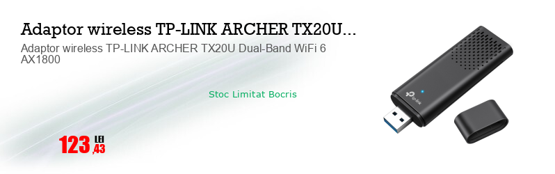Adaptor wireless TP-LINK ARCHER TX20U Dual-Band WiFi 6 AX1800